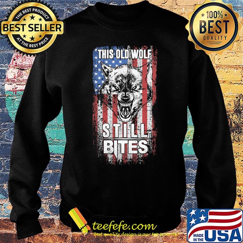 This old wolf still bites american flag happy independence day s Sweater This old wolf still bites american flag happy independence day s Sweater