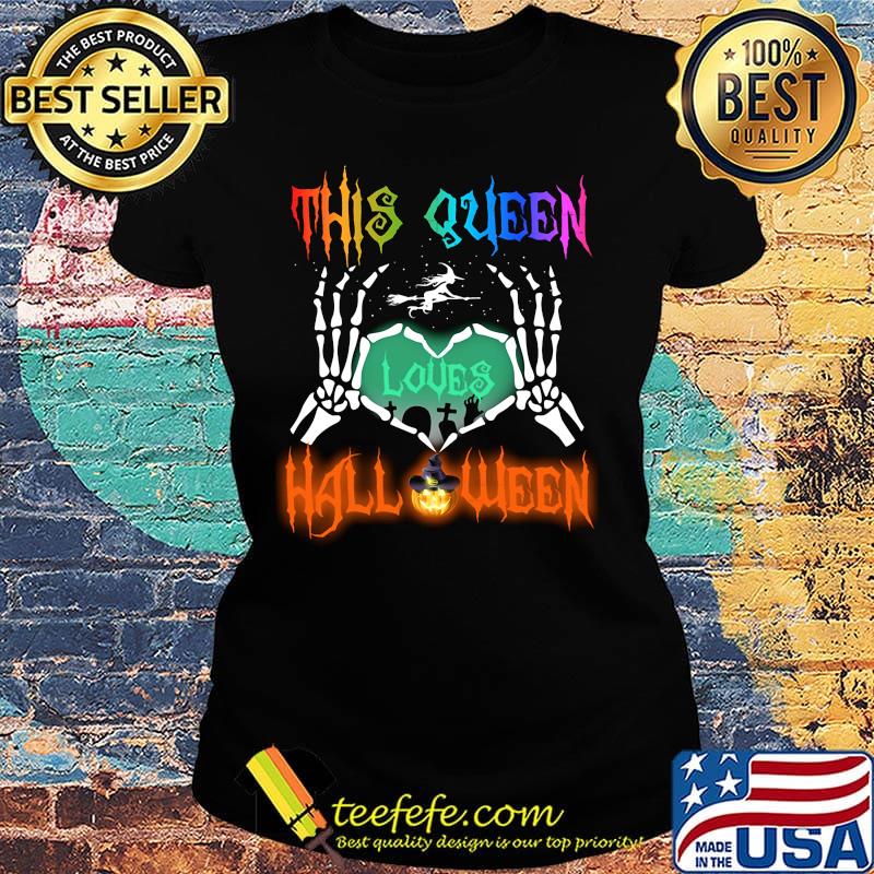 This Queen Loves Halloween Heart Shirt Ladies tee This Queen Loves Halloween Heart Shirt Ladies tee