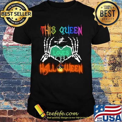 This Queen Loves Halloween Heart Shirt