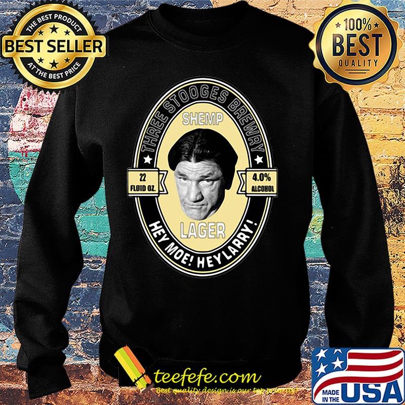 Three stooges brewery shemp lager hey moe hey larry s Sweater Three stooges brewery shemp lager hey moe hey larry s Sweater