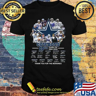 Thw cowboys 60th years of 1960 2020 thank you for the memories signatures shirt