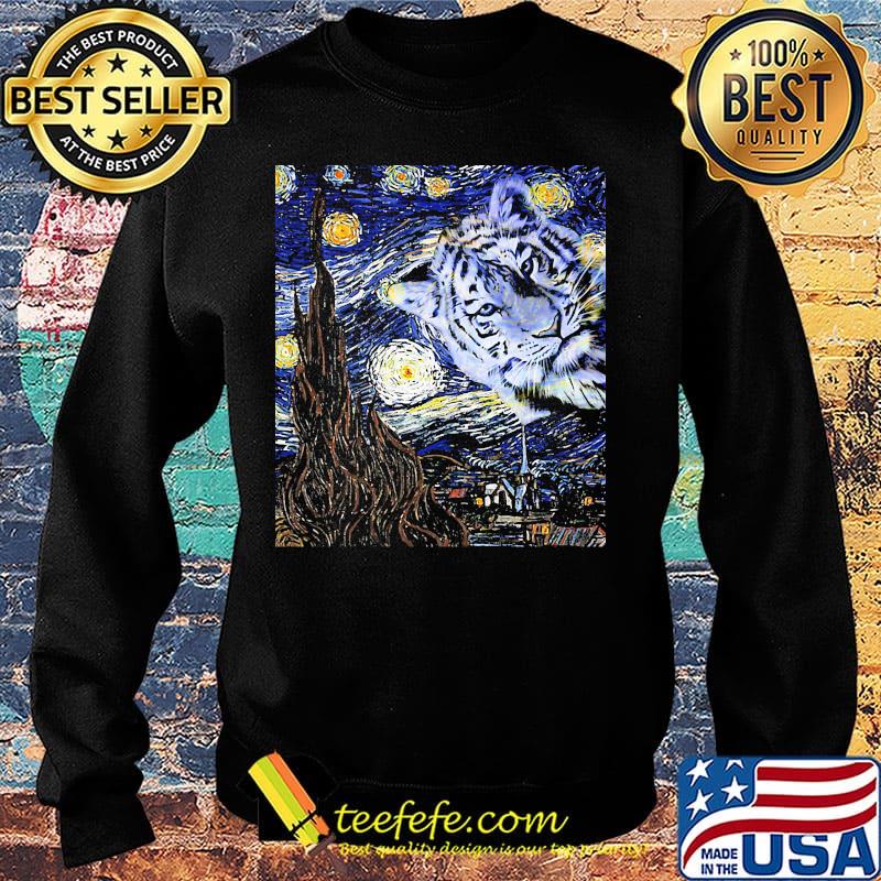 Tiger Sky Tree House Blue Yellow White Shirt Sweater Tiger Sky Tree House Blue Yellow White Shirt Sweater