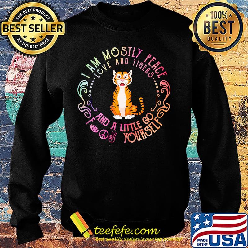 Tiger yoga I am mostly peace love and guinea pigs and a little go fuck yourself s Sweater Tiger yoga I am mostly peace love and guinea pigs and a little go fuck yourself s Sweater