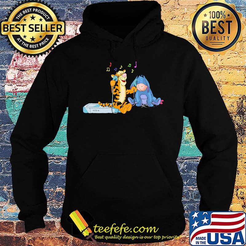 Tigger Eeyore listen music s Hoodie Tigger Eeyore listen music s Hoodie