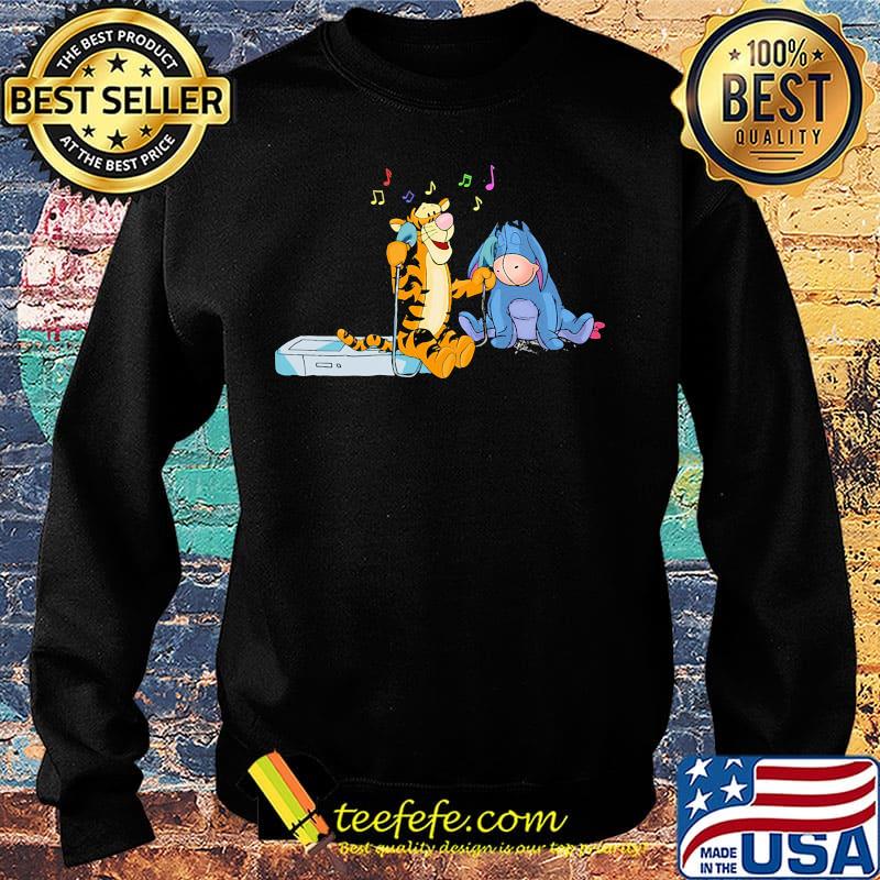 Tigger Eeyore listen music s Sweater Tigger Eeyore listen music s Sweater