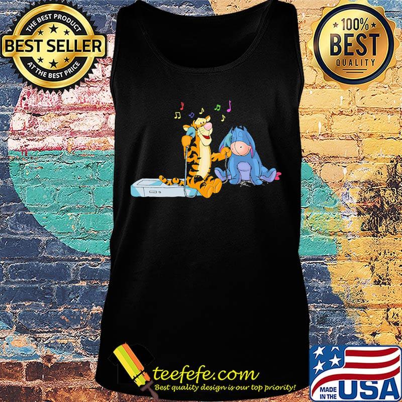 Tigger Eeyore listen music s Tank top Tigger Eeyore listen music s Tank top