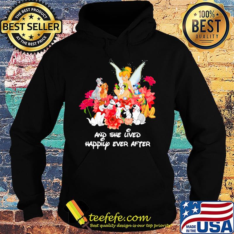 Tinkerbell and dogs and she lived happily ever after s Hoodie Tinkerbell and dogs and she lived happily ever after s Hoodie
