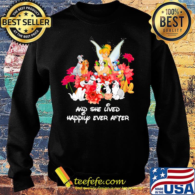 Tinkerbell and dogs and she lived happily ever after s Sweater Tinkerbell and dogs and she lived happily ever after s Sweater