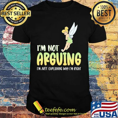 Tinkerbell i'm not arguing i'm just explaining why i'm right shirt