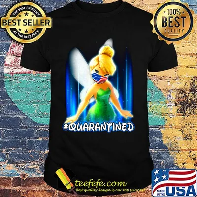 Tinkerbell mask american flag independence day quarantined shirt