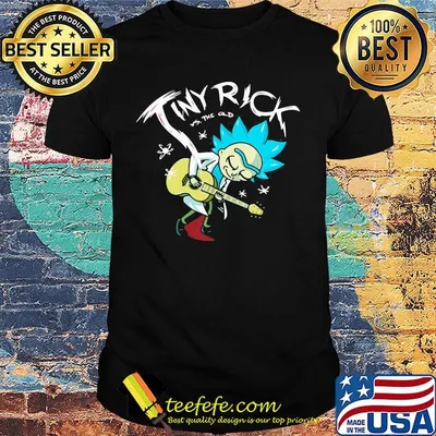 Tiny rick vs the old playing guitar shirt