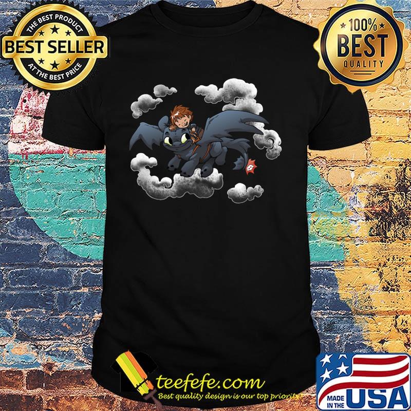 Toddler boys' riding toothless dragon shirt