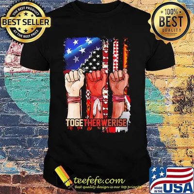 Together we rise black lives matter american flag shirt
