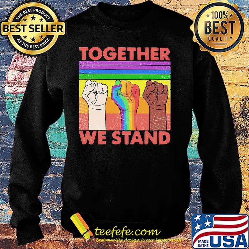 Together we stand black lives matter LGBT vintage retro s Sweater Together we stand black lives matter LGBT vintage retro s Sweater