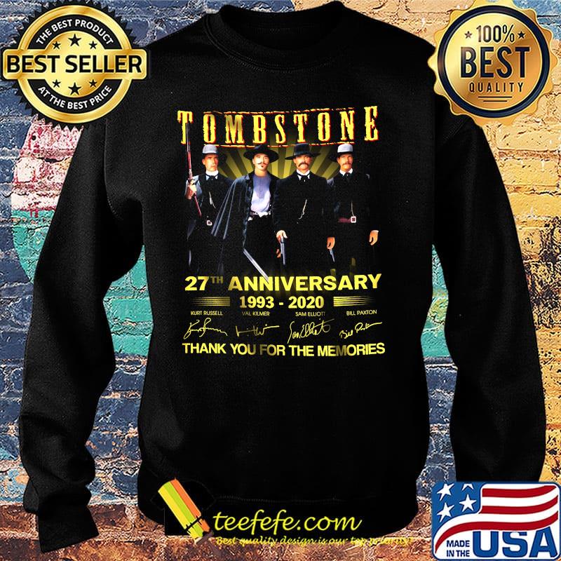Tombstone 27th anniversary 1993 2020 thank you for the memories signatures s Sweater Tombstone 27th anniversary 1993 2020 thank you for the memories signatures s Sweater