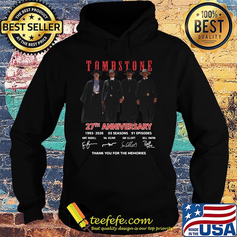 Tombstone movie 27th anniversary 1993 2020 thank you for the memories signatures s Hoodie Tombstone movie 27th anniversary 1993 2020 thank you for the memories signatures s Hoodie