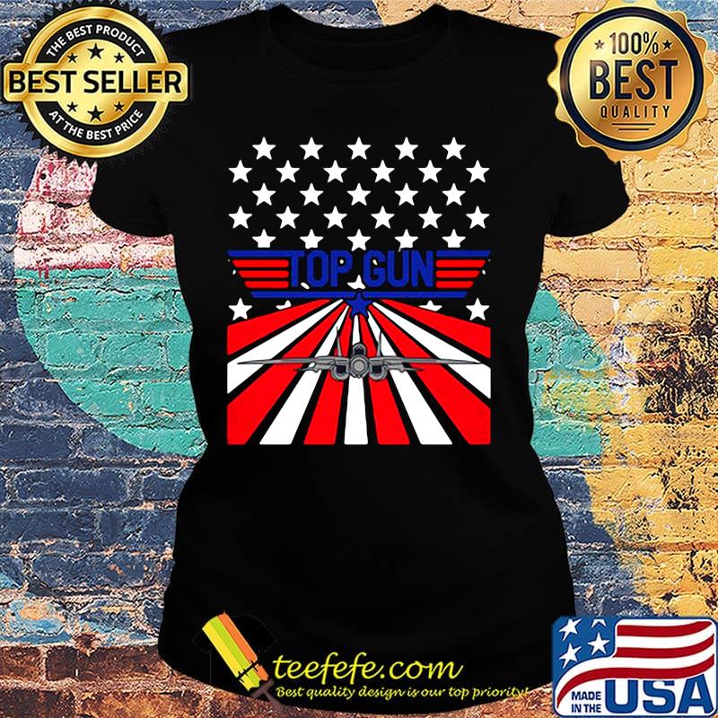Top gun plane american flag independence day s Ladies tee Top gun plane american flag independence day s Ladies tee
