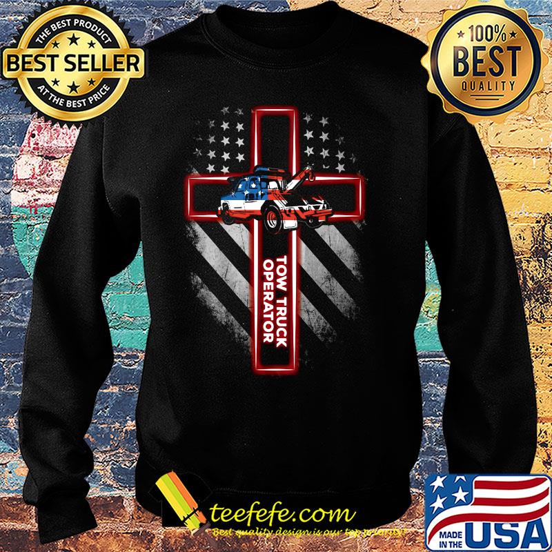 Tow truck operator cross american flag independence day s Sweater Tow truck operator cross american flag independence day s Sweater