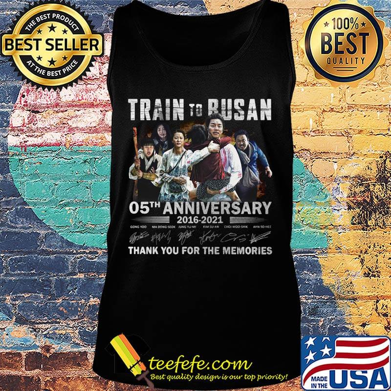 Train to busan 05th anniversary 2016 2021 thank you for the memories signatures s Tank top Train to busan 05th anniversary 2016 2021 thank you for the memories signatures s Tank top