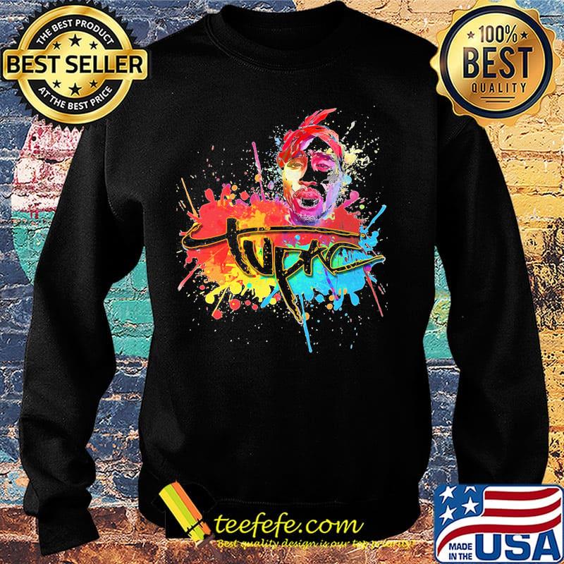 Tupac shakur rapper art color water s Sweater Tupac shakur rapper art color water s Sweater