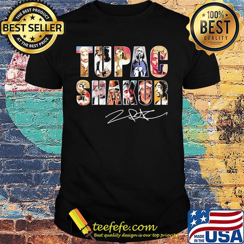 Tupac shakur rapper signature shirt