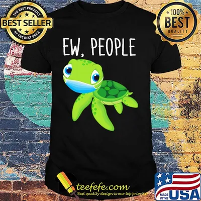 Turtle mask ew people shirt