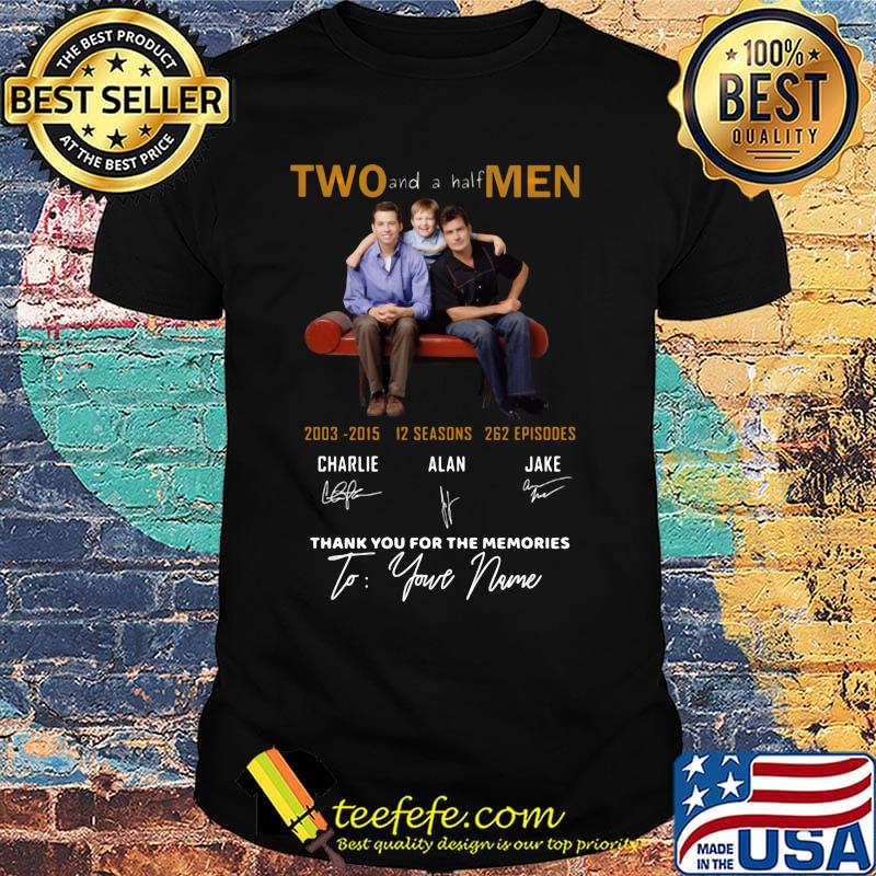 Two and a half men 2003 2015 12 seasons 262 episodes thank you for the memories to your name signatures shirt Two and a half men 2003 2015 12 seasons 262 episodes thank you for the memories to your name signatures shirt