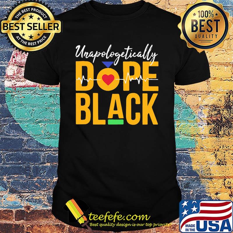 Unapologetically dope black heartbeat shirt
