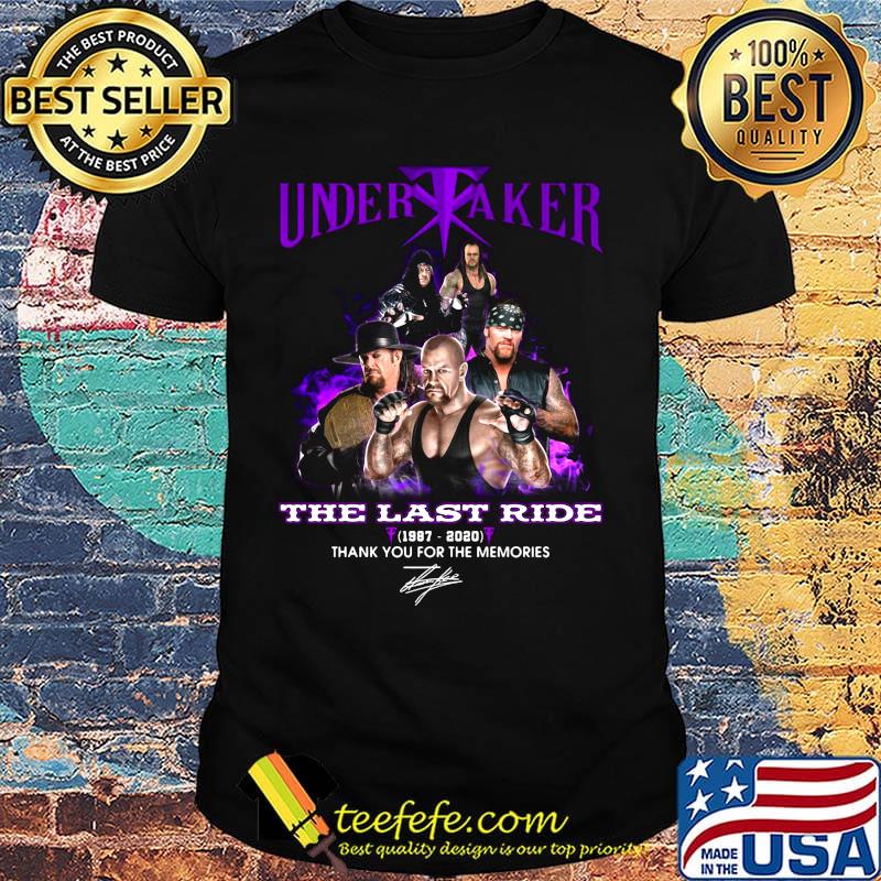 Undertaker the last ride 1987 2020 thank you for the memories signature shirt