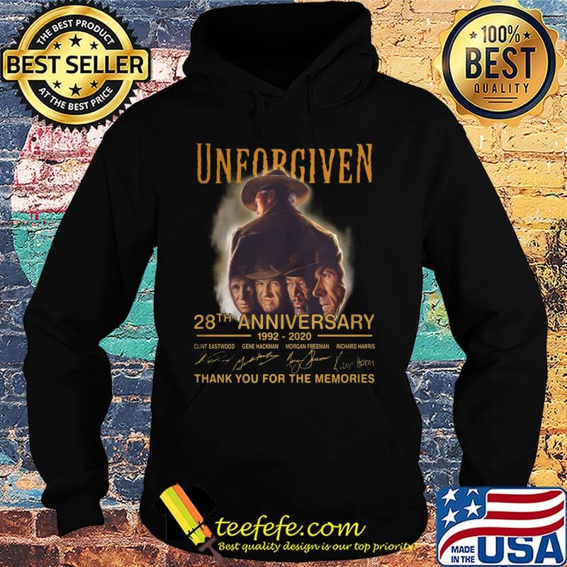 Unforgiven 28th anniversary 1992 2020 thank you for the memories signatures s Hoodie Unforgiven 28th anniversary 1992 2020 thank you for the memories signatures s Hoodie