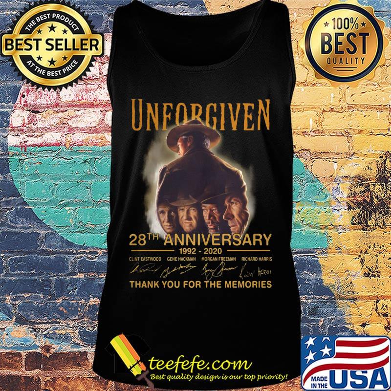 Unforgiven 28th anniversary 1992 2020 thank you for the memories signatures s Tank top Unforgiven 28th anniversary 1992 2020 thank you for the memories signatures s Tank top