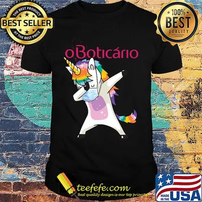Unicorn mask oboticario logo shirt