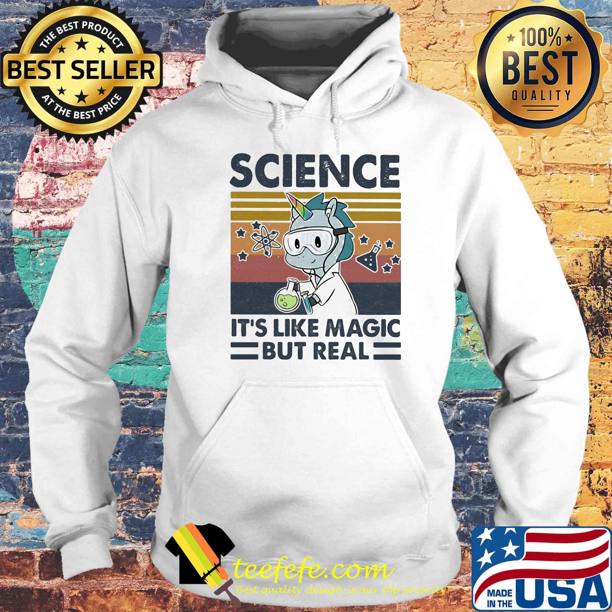 Unicorn science it's like magic but real vintage retro s Hoodie Unicorn science it's like magic but real vintage retro s Hoodie