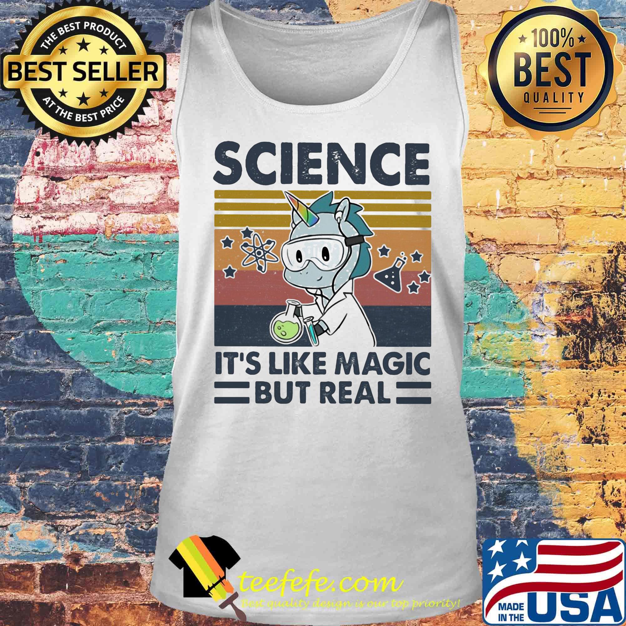 Unicorn science it's like magic but real vintage retro s Tank top Unicorn science it's like magic but real vintage retro s Tank top