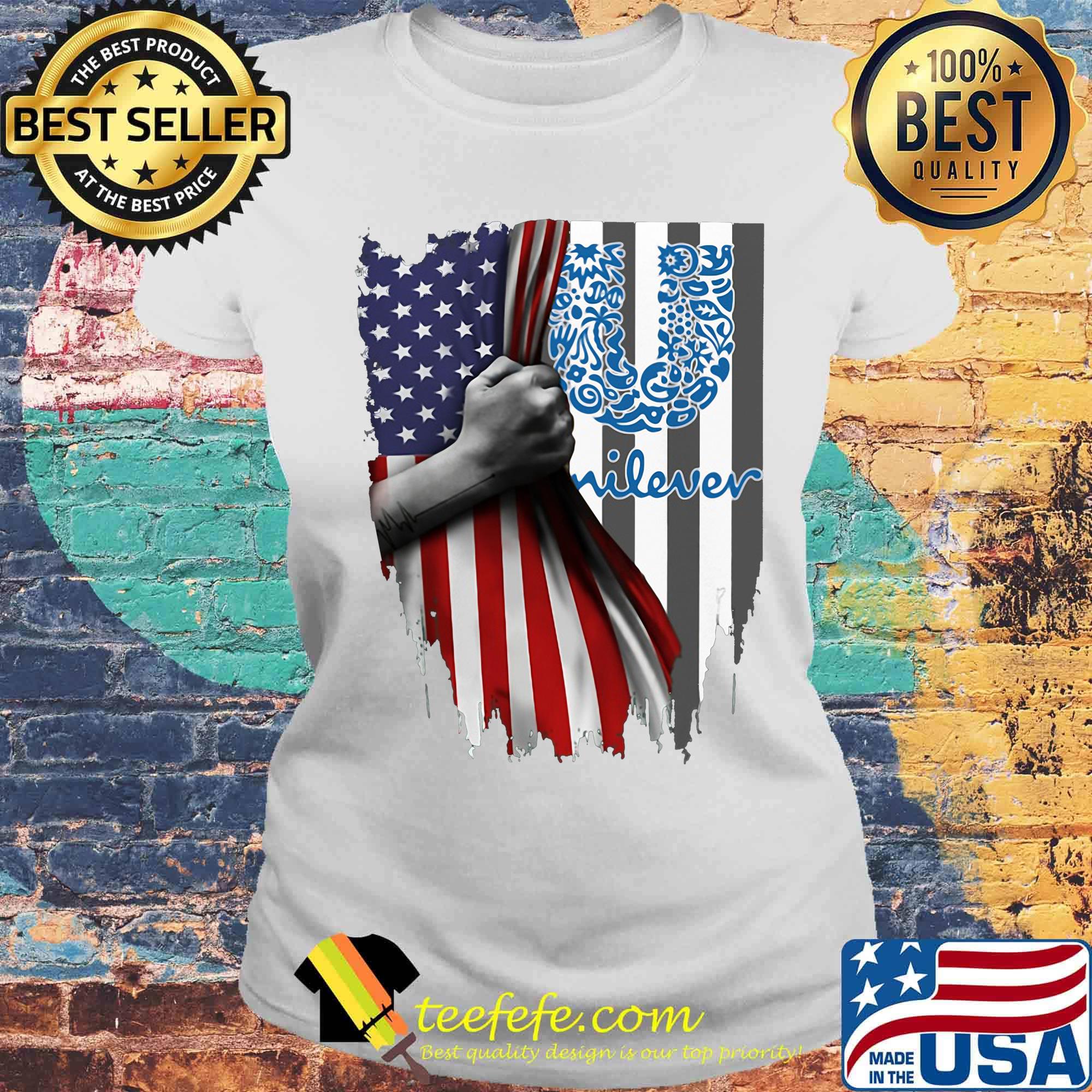 Unilever american flag 4th of july independence day s Laides tee Unilever american flag 4th of july independence day s Laides tee