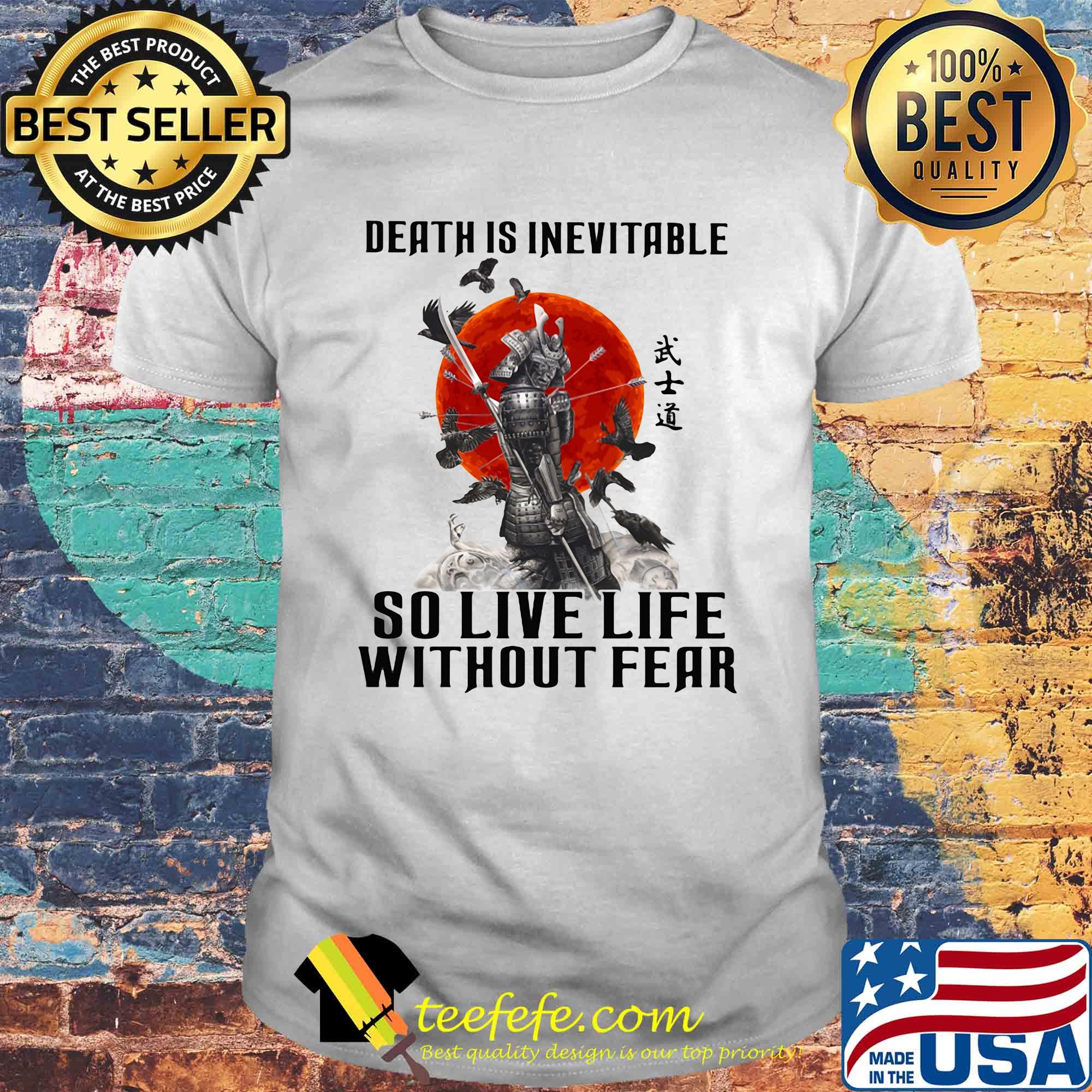 Vikings death is inevitable so live life without fear sunset shirt