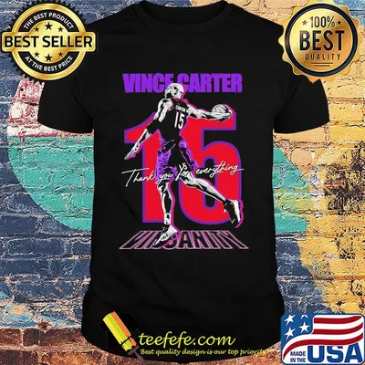 Vince carter 15 thank you for everything basketball shirt