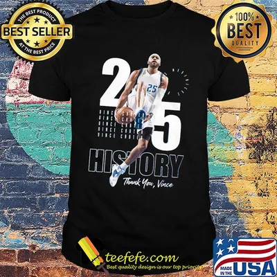 Vince carter no.25 dallas basketball legends history thank you vince shirt