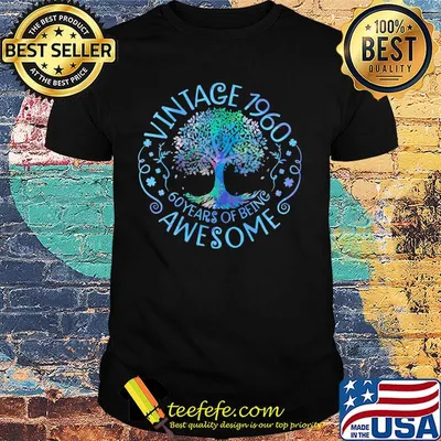 Vintage 1960 50 years of being awesome shirt