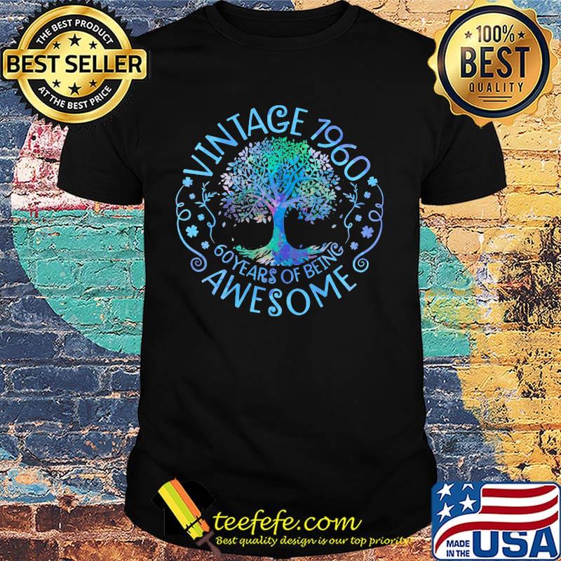Vintage 1960 50 years of being awesome shirt
