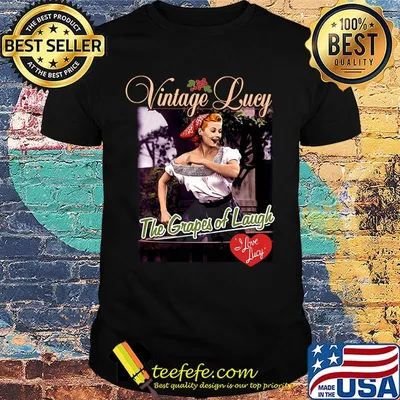 Vintage lucy the grapes of laugh i love lucy heart shirt