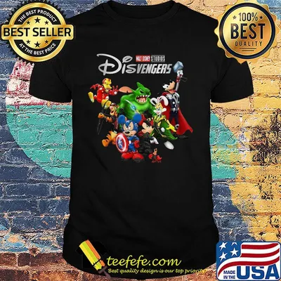 Walt disney studios cartoon lovers endgame disvengers shirt