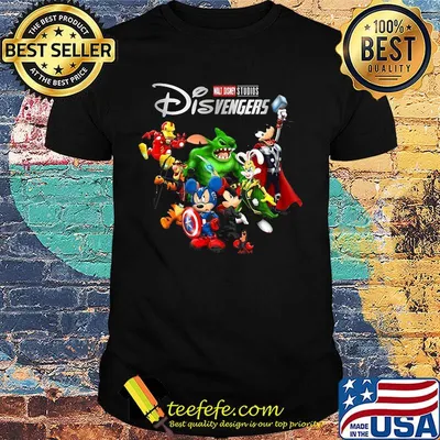 Walt disney studios disvengers cartoon characters shirt
