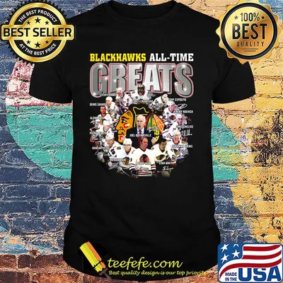Washington blackhawks all-time greats signatures shirt