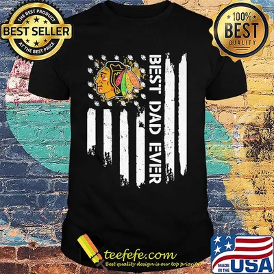 Washington blackhawks best dad ever american flag independence day shirt