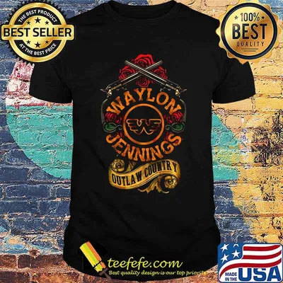 Waylon jennings outlaw country shirt