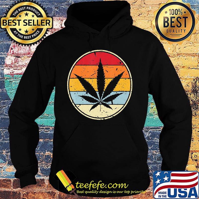 Weed black vintage retro circle s Hoodie Weed black vintage retro circle s Hoodie
