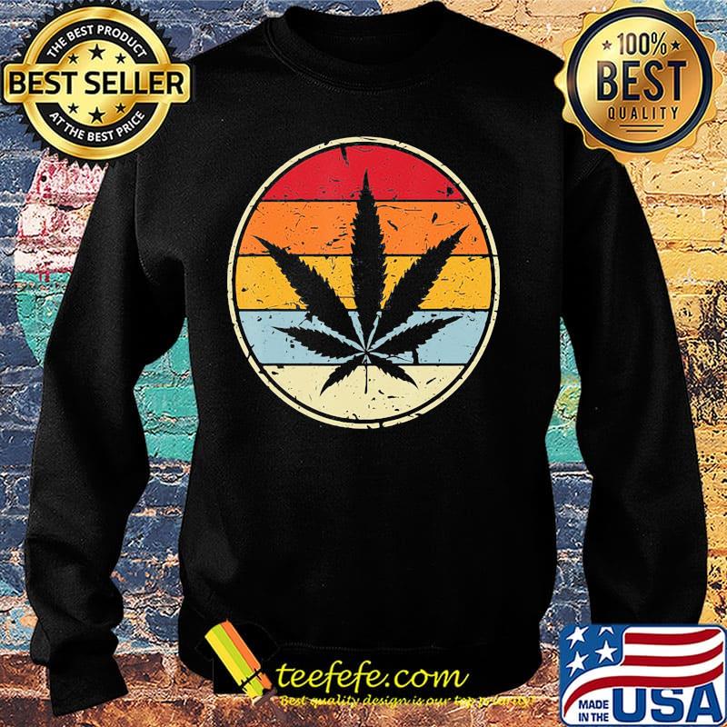 Weed black vintage retro circle s Sweater Weed black vintage retro circle s Sweater