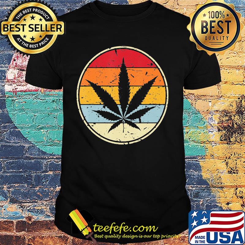 Weed black vintage retro circle shirt Weed black vintage retro circle shirt