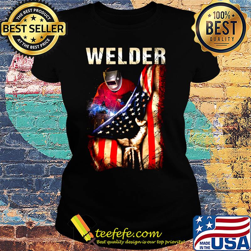 Welder american flag independence day s Ladies tee Welder american flag independence day s Ladies tee
